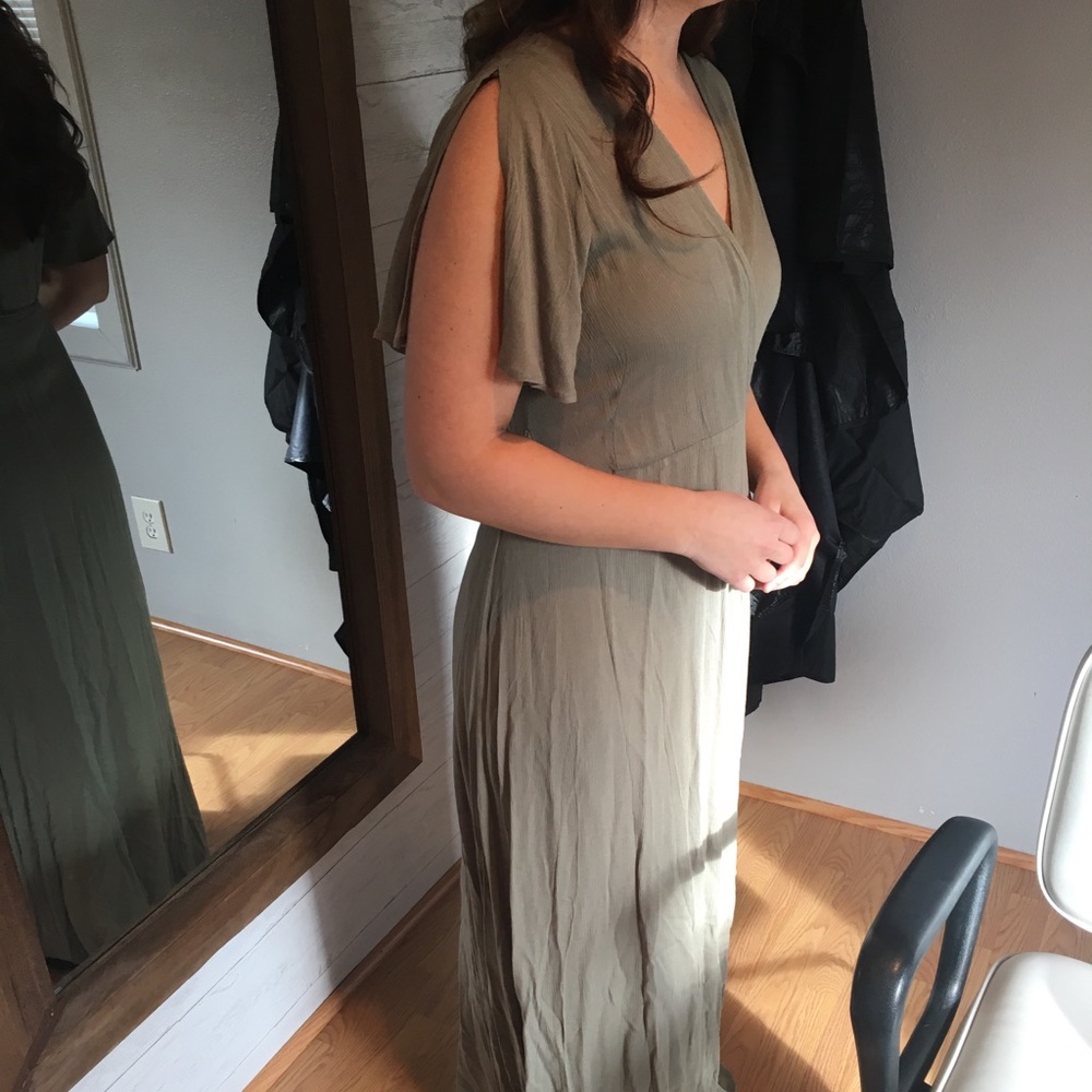 Olive green wrap dress, New with Tags.